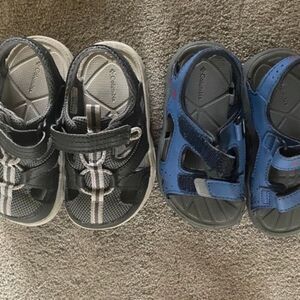 Columbia Toddler Sandles Open and Closed Toe lot of 2 size 9